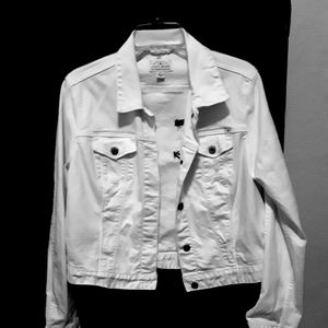 Womans large White Jean jacket.